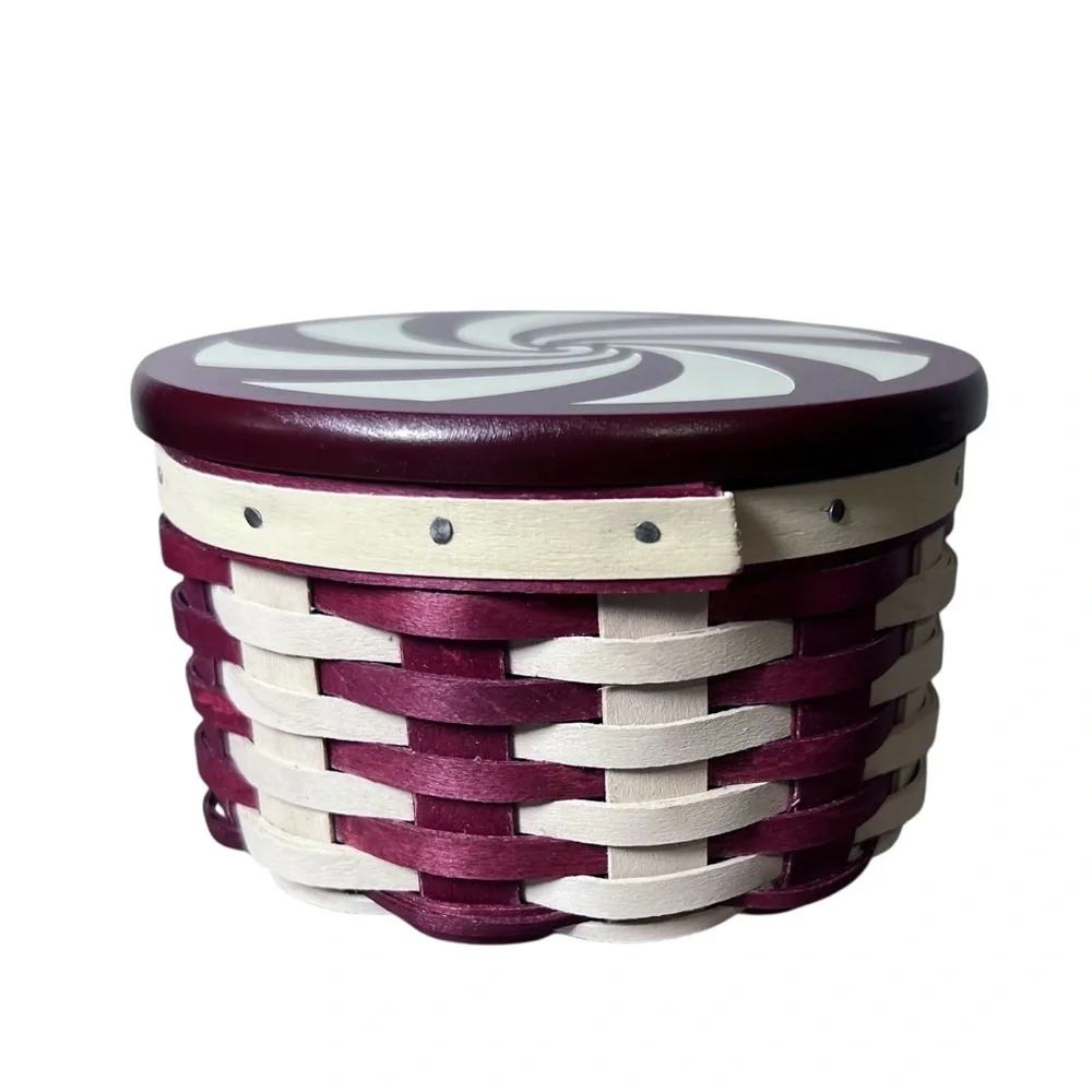 Longaberger 2009 Peppermint Twist Tree Trimming Basket‎ Combo 11th yr Collection
